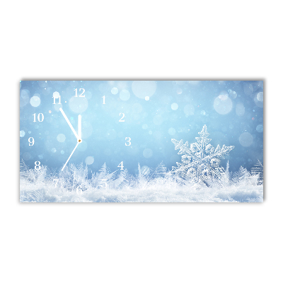 Relógio de parede Níveis-Flocos de neve Neve de inverno