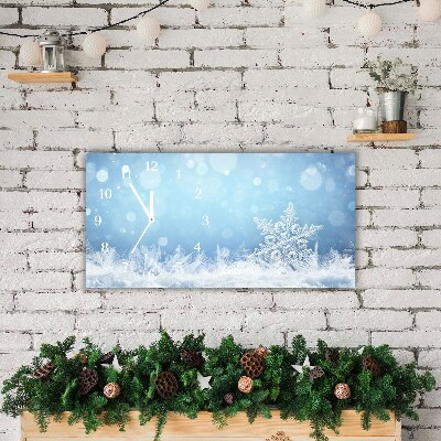 Relógio de parede Níveis-Flocos de neve Neve de inverno