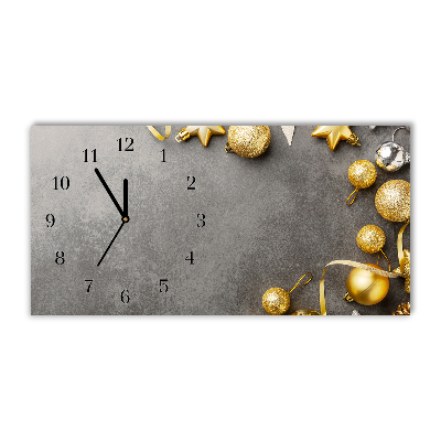 Relógio de parede Níveis-Enfeites de Natal com Estrelas Douradas