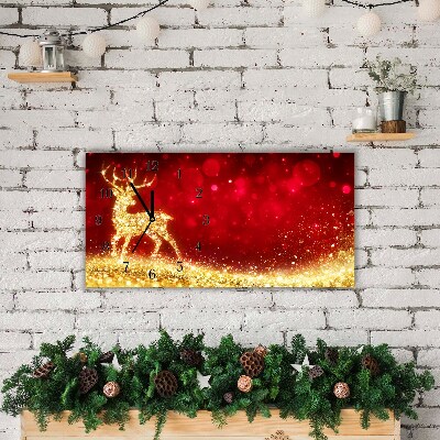 Relógio de parede Níveis-Decoração de Natal de rena dourada
