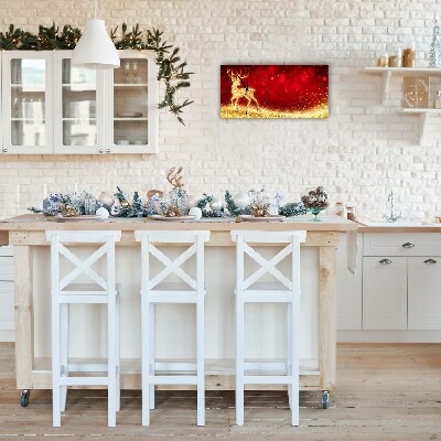 Relógio de parede Níveis-Decoração de Natal de rena dourada