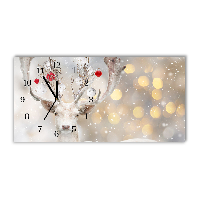 Relógio de parede Níveis-Bolas de Natal de rena branca