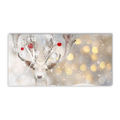 Relógio de parede Níveis-Bolas de Natal de rena branca