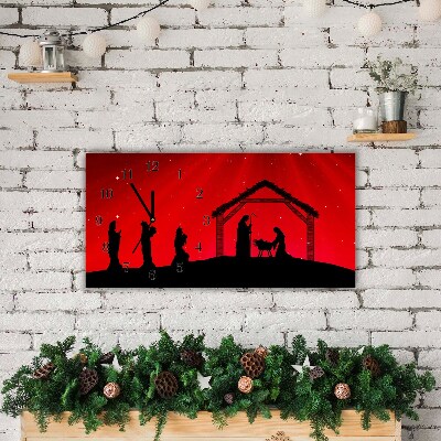 Relógio de parede Níveis-Férias de Natal com Estrelas