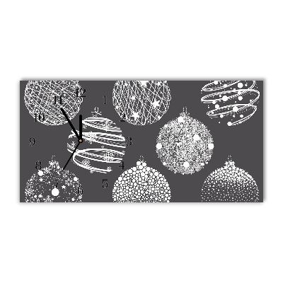 Relógio de parede Níveis-Bolas de Natal abstratas de inverno