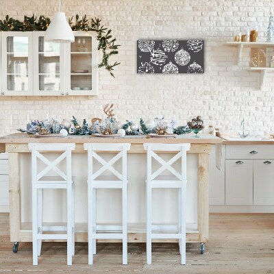 Relógio de parede Níveis-Bolas de Natal abstratas de inverno