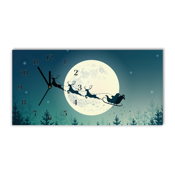 Relógio de parede Níveis-Trenó do Papai Noel de Natal