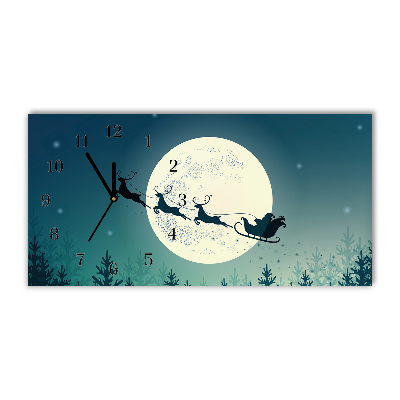 Relógio de parede Níveis-Trenó do Papai Noel de Natal