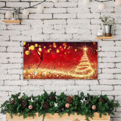 Relógio de parede Níveis-Árvore de Natal abstrata Inverno sagrado