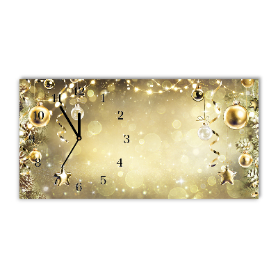 Relógio de parede Níveis-Enfeites de Natal Dourados