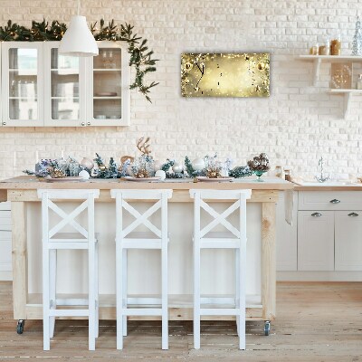 Relógio de parede Níveis-Enfeites de Natal Dourados