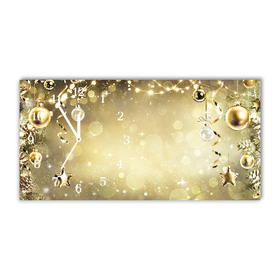 Relógio de parede Níveis-Enfeites de Natal Dourados
