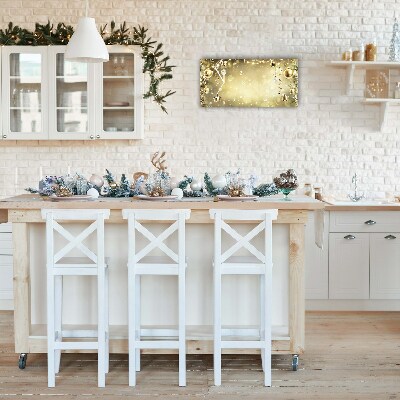 Relógio de parede Níveis-Enfeites de Natal Dourados