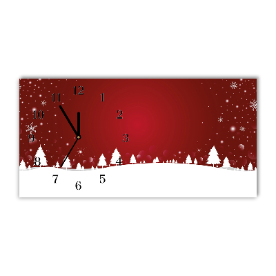 Relógio de parede Níveis-Árvores de Natal Feriados Flocos de Neve