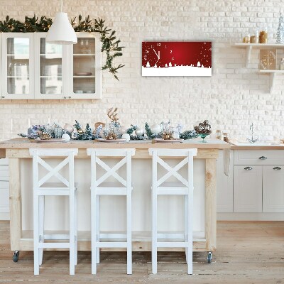 Relógio de parede Níveis-Árvores de Natal Feriados Flocos de Neve