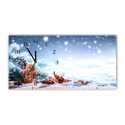 Relógio de parede Níveis-Árvore de Natal de neve de gengibre de Natal