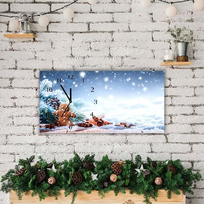 Relógio de parede Níveis-Árvore de Natal de neve de gengibre de Natal