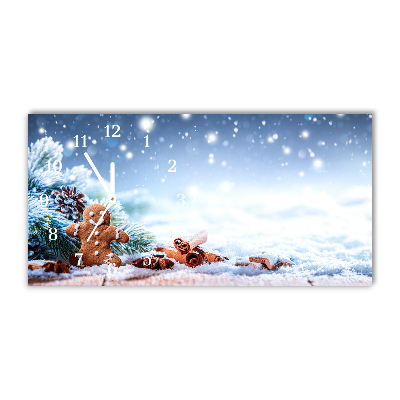 Relógio de parede Níveis-Árvore de Natal de neve de gengibre de Natal