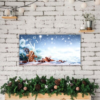 Relógio de parede Níveis-Árvore de Natal de neve de gengibre de Natal