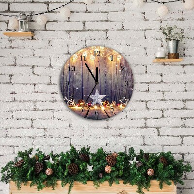 Relógio de parede Redondo-Decorações de Luzes de Natal