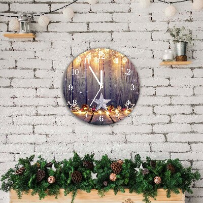Relógio de parede Redondo-Decorações de Luzes de Natal