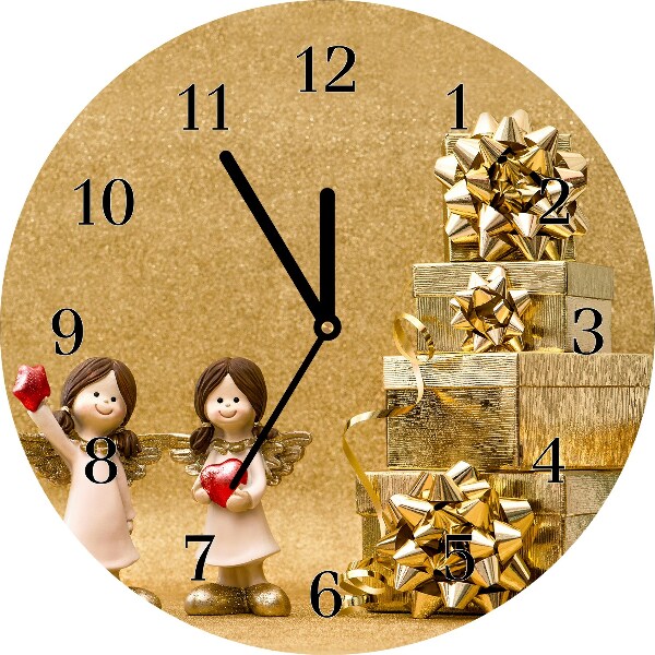 Relógio de parede Redondo-Presentes Feriados Anjos Decorações