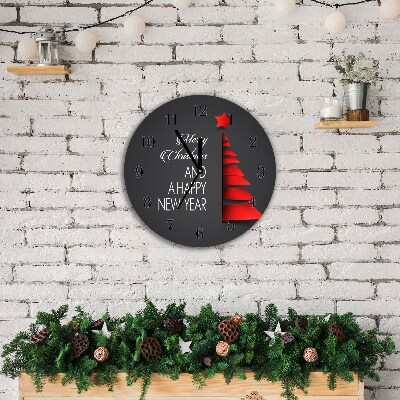 Relógio de parede Redondo-Decoração abstrata para árvore de Natal
