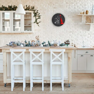 Relógio de parede Redondo-Decoração abstrata para árvore de Natal