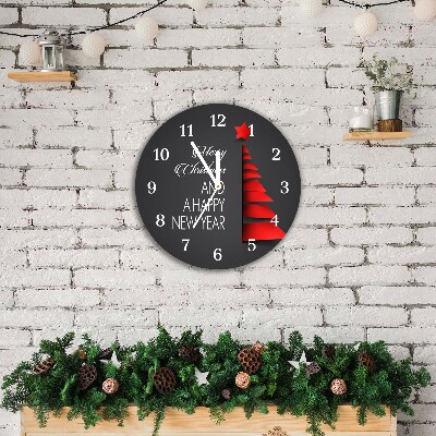 Relógio de parede Redondo-Decoração abstrata para árvore de Natal