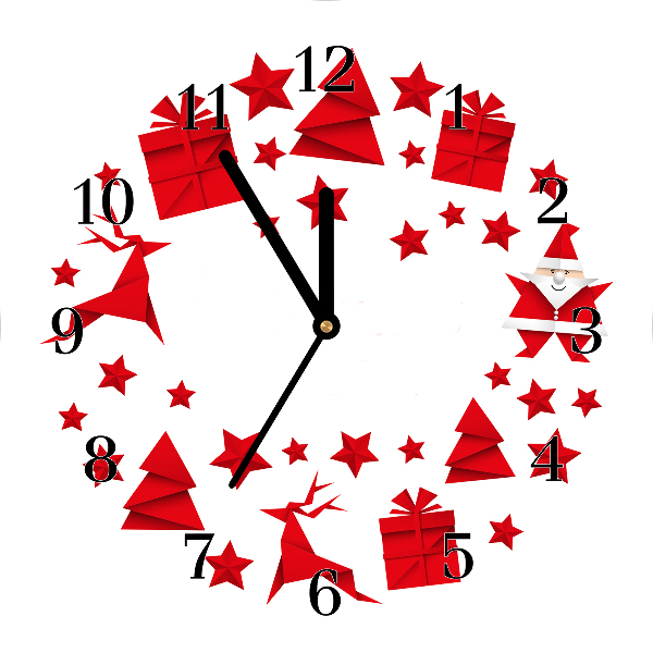 Relógio de parede Redondo-Decorações de Natal Feriados