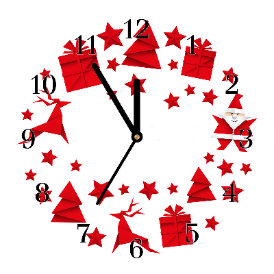 Relógio de parede Redondo-Decorações de Natal Feriados