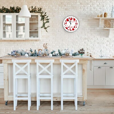 Relógio de parede Redondo-Decorações de Natal Feriados