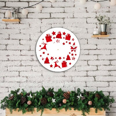 Relógio de parede Redondo-Decorações de Natal Feriados