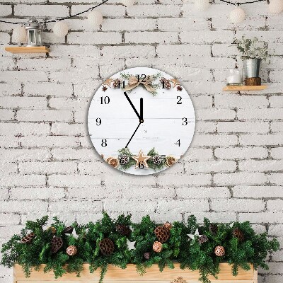 Relógio de parede Redondo-Biscoito de gengibre para as férias de Natal