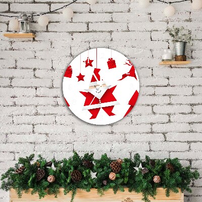 Relógio de parede Redondo-Presentes de Natal do Papai Noel