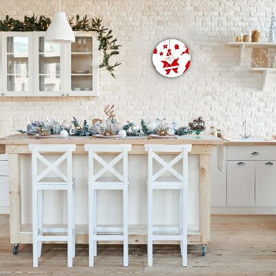 Relógio de parede Redondo-Presentes de Natal do Papai Noel