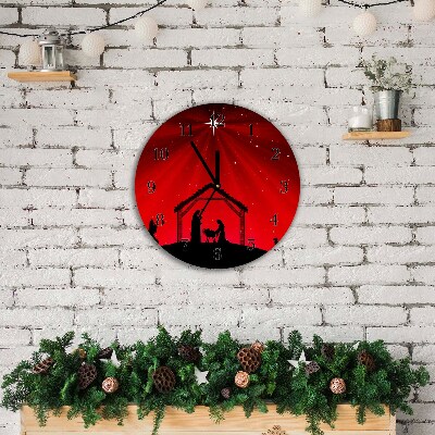 Relógio de parede Redondo-Férias de Natal com Estrelas