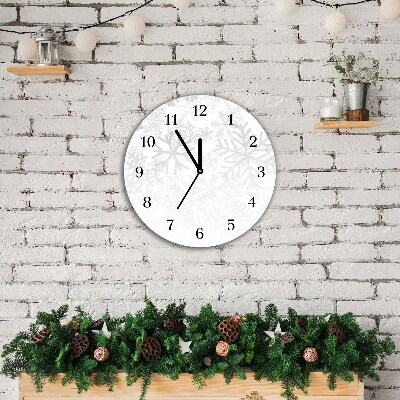 Relógio de parede Redondo-Flocos de neve de inverno