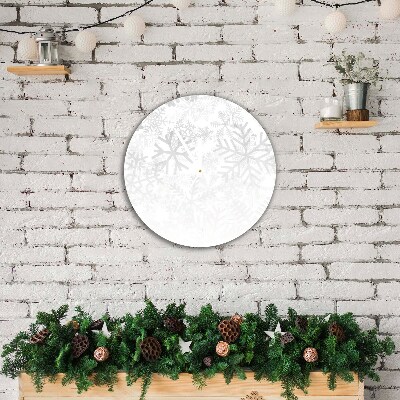 Relógio de parede Redondo-Flocos de neve de inverno