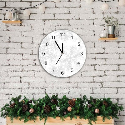 Relógio de parede Redondo-Flocos de neve de inverno