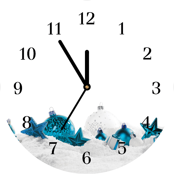 Relógio de parede Redondo-Enfeites Decorações de Natal Neve