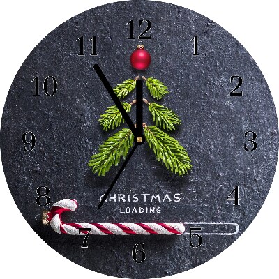 Relógio de parede Redondo-Árvore de Natal abstrata Inverno sagrado