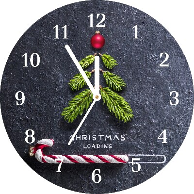 Relógio de parede Redondo-Árvore de Natal abstrata Inverno sagrado