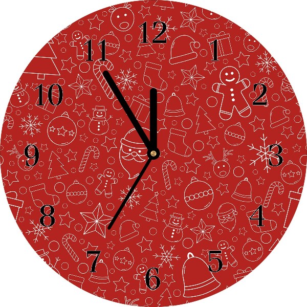 Relógio de parede Redondo-Enfeites de Natal Decoração de Inverno