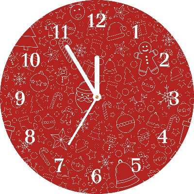 Relógio de parede Redondo-Enfeites de Natal Decoração de Inverno