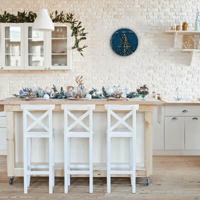 Relógio de parede Redondo-Árvore de Natal para as férias de Natal