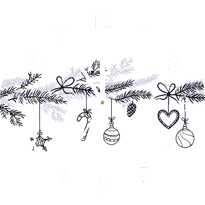 Relógio de parede Redondo-Decorações de Natal Decorações de Inverno