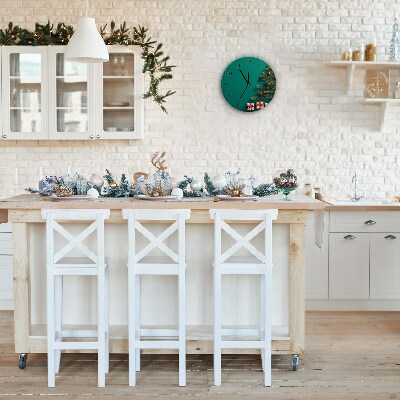 Relógio de parede Redondo-Presentes Árvore de Natal Feriados Inverno