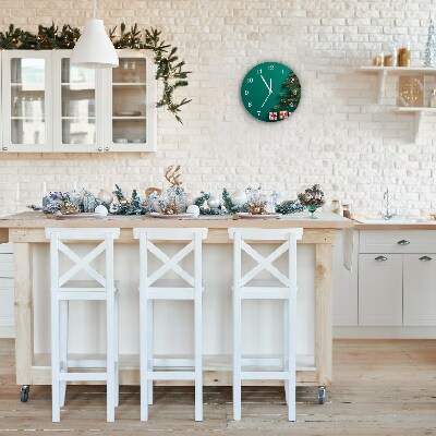 Relógio de parede Redondo-Presentes Árvore de Natal Feriados Inverno