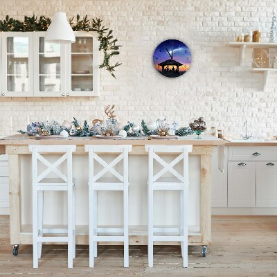 Relógio de parede Redondo-Presépio Jesus